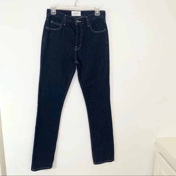 Current Elliott Jeans The Stovepipe High Waist Jean Size 26 Dark Wash NWT - Picture 5 of 11